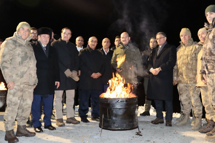 İçişleri Bakanı Süleyman Soylu, yeni yıla İran sınırındaki Tendürek Modüler