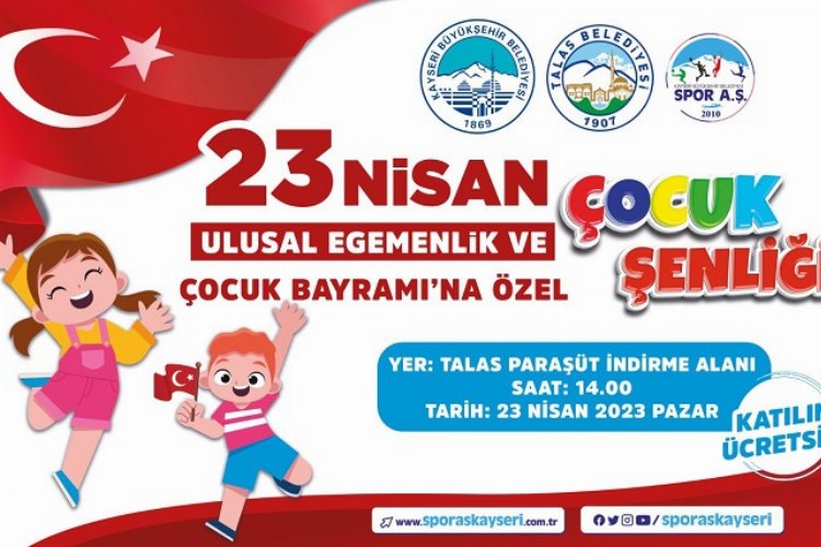 Kayseri Büyükşehir Belediyesi, Atatürk’ün çocuklara armağanı olan 23 Nisan Ulusal