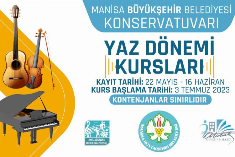 Manisa Büyükşehir Belediyesi Atatürk Gençlik Merkezi’nde MASMEK ve Konservatuvar yaz