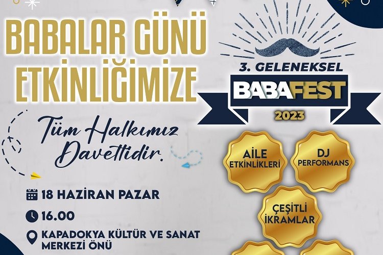 Nevşehir Belediyesi tarafından “Babalar Günü” dolayısıyla her yıl geleneksel olarak