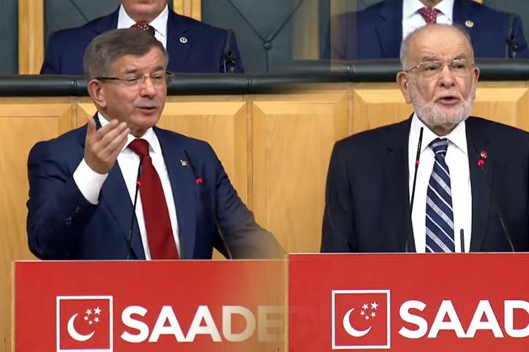 Saadet Partisi Genel Başkanı Temel Karamollaoğlu ile Gelecek Partisi Genel