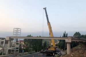 Kocaeli Büyükşehir Belediyesi tarafından Darıca Eskihisar feribot yolu üzerinde yapılan