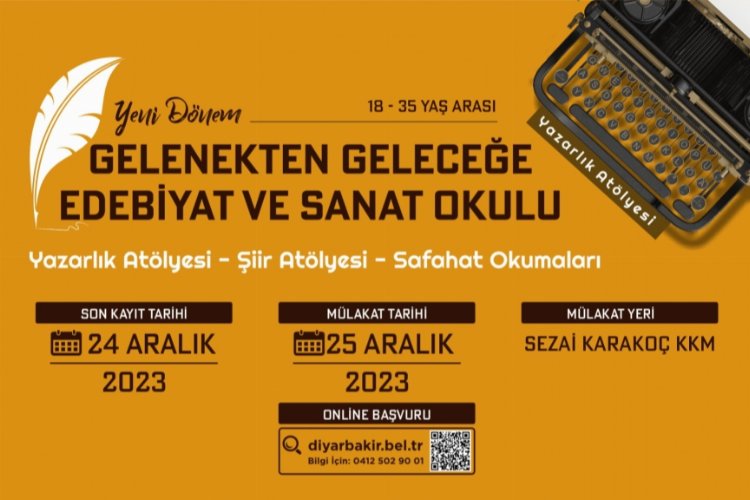 Diyarbakır Büyükşehir Belediyesi’nin “Gelenekten Geleceğe Edebiyat Ve Sanat Okulu Yazarlık