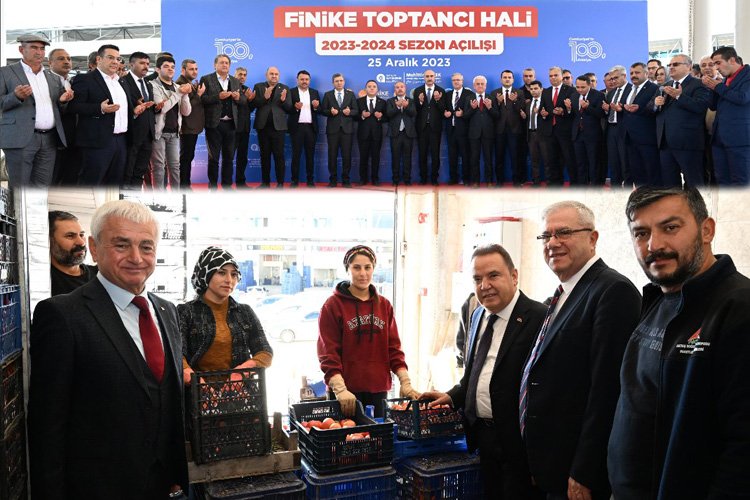 Finike Toptancı Hali 2023-2024 sezonu törenle açıldı. Başkan Böcek, enerjiye,