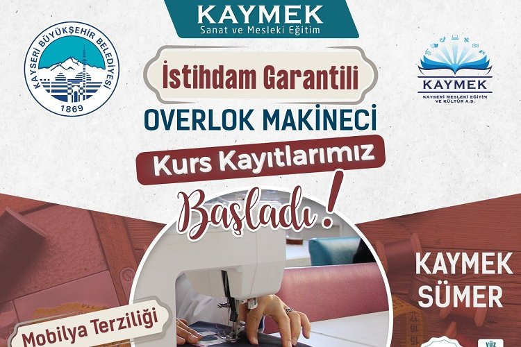 Kayseri Büyükşehir Belediyesi’nin mesleki kurslar düzenleyen eğitimde öncü kuruluşu Kayseri