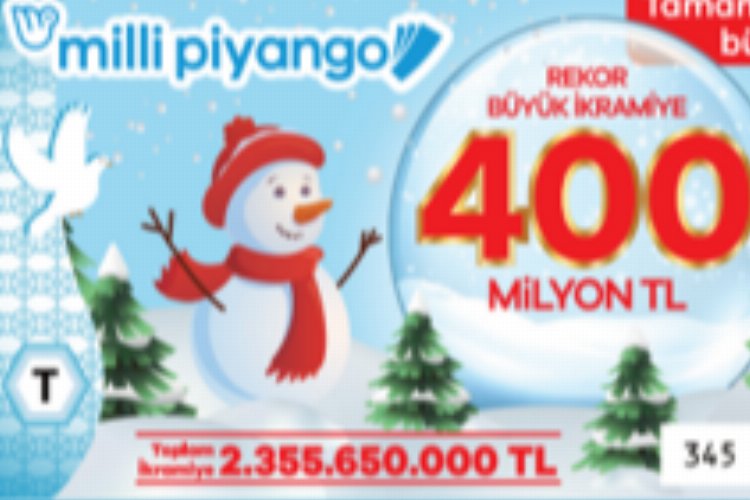 Yılbaşında tamamı dağıtım garantili büyük ikramiye tam 400 milyon TL!