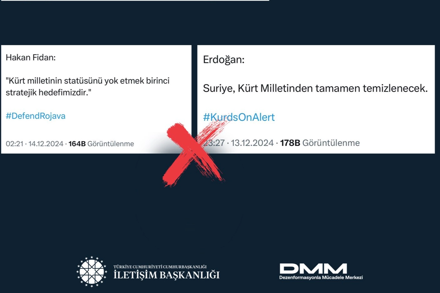 Terör örgütü PKK/PYD propagandası yapan sosyal medya hesaplarından, Cumhurbaşkanı Recep