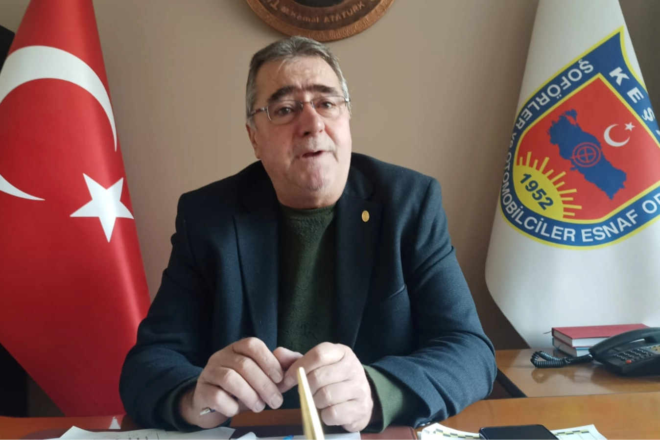 Edirne’de Keşan Şoförler ve Otomobilciler Odası Başkanı Mahmut Demirkan, Çanakkale