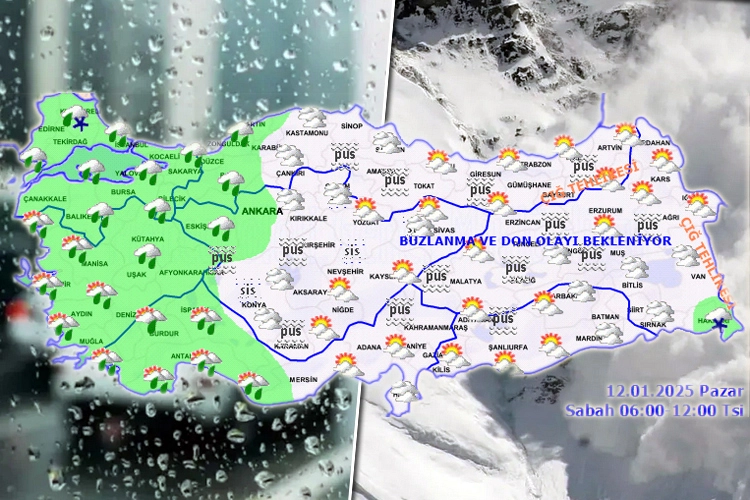 Türkiye yağışlı havanın etkisine giriyor. Meteoroloji Genel Müdürlüğü’nün günlük hava