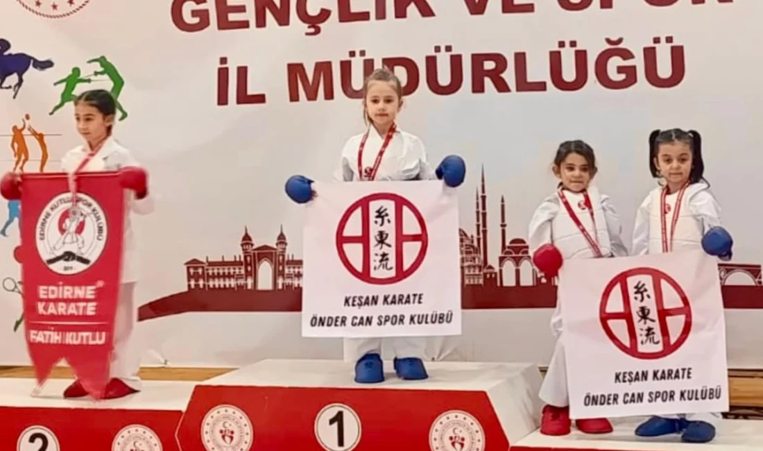 Edirne’de Keşan Öndercan Spor Kulübü, Karate İl Şampiyonası’nda büyük bir