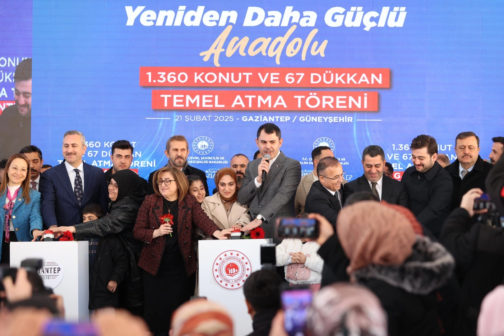 Gaziantep Güneyşehir’de bin 427 bağımsız konutun temelini atan Çevre, Şehircilik